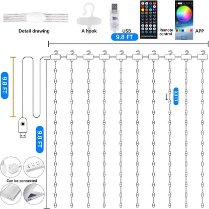 Smarth RGB Curtain Lights🌟