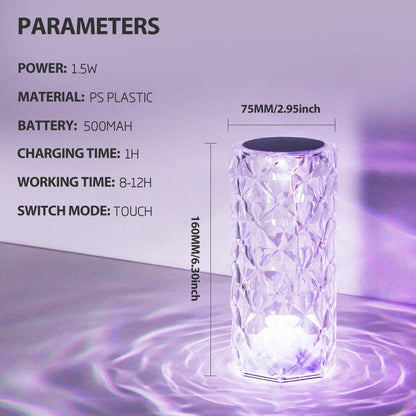 LED Color Changing Crystal Lamp